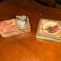 et accendino da tavolo e posacenere vintage