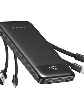 Charmast Power Bank 10000mAh con Cavi Integrati