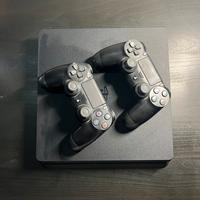 Sony Playstation 4 Slime- 2 Controllers- 6 games