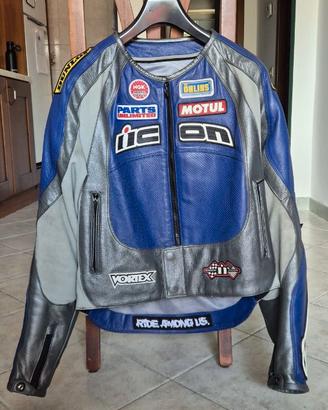 Giacca Moto Pelle Icon Leather Merc Hero Vintage