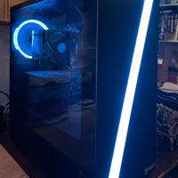 pc fisso da "gaming" con monitor viewsonic e cavi