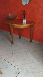 Tavolo console tondo allungabile in legno