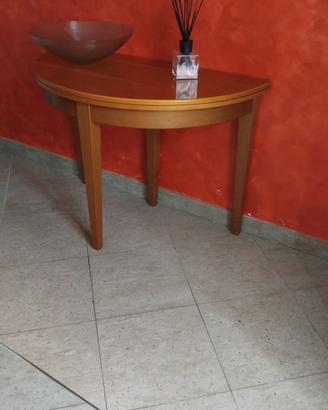 Tavolo console tondo allungabile in legno