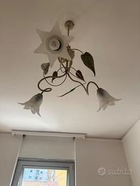 Lampadario con fiori