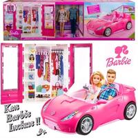 BARBIE ARMADIO DEI SOGNI BAMBOLA + KEN + AUTO