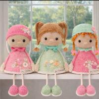 Bamboline amigurumi fatte a mano – Collezione past