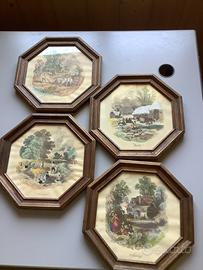 Quadri decorativi d’epoca raffiguranti le quuattro