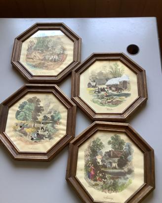 Quadri decorativi d’epoca raffiguranti le quuattro