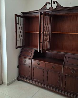 Vetrina Vintage Stile Inglese in mogano