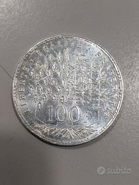 100 Franchi Francesi in Argento 