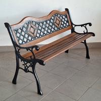 Panchina in legno e metallo