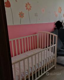 Lettino bimbo Pali in legno + materasso + paracolp