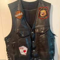 Gilette in pelle per motociclista