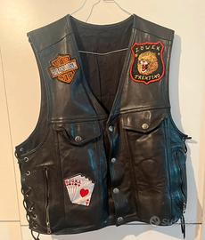 Gilette in pelle per motociclista