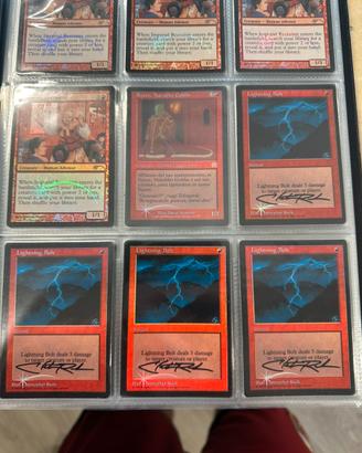 Mtg lightning bolt foil signed