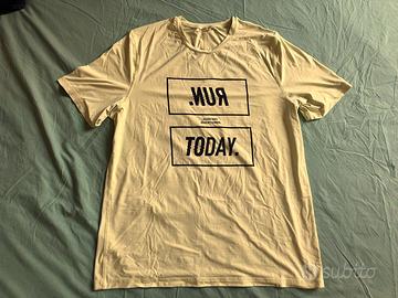 T-shirt tecnica Reebok gialla taglia XL
