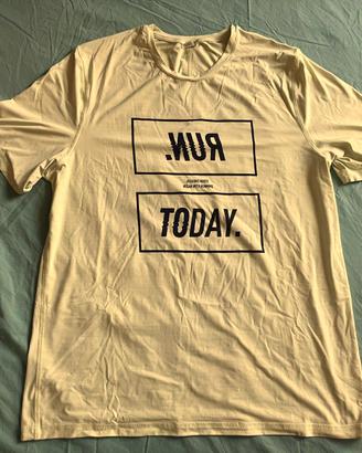 T-shirt tecnica Reebok gialla taglia XL