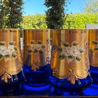 Set di 6 bicchieri vetro di Murano con bottiglia