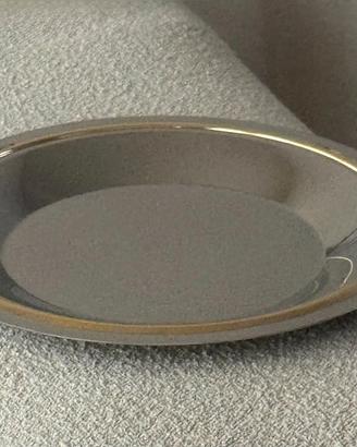 Piatto Portata Vintage Acciaio Inox Bordo Oro Impe
