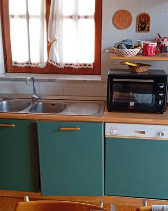Cucina Completa con Elettrodomestici - Verde e Leg