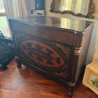 lo: Antico Cassettone Impero intarsiato metà '800