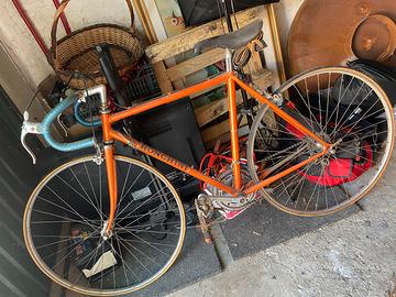 Bici da corsa vintage Ronchini arancione originale
