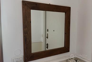 Specchio da Parete- Legno massiccio 80x80cm