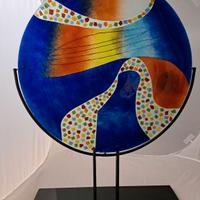 Piatto in vetro artistico 