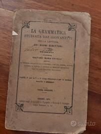 Libro antico 1874 Grammatica
