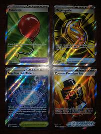 Lotto di 4 Carte Pokemon Ita Rare Holo Allenatore