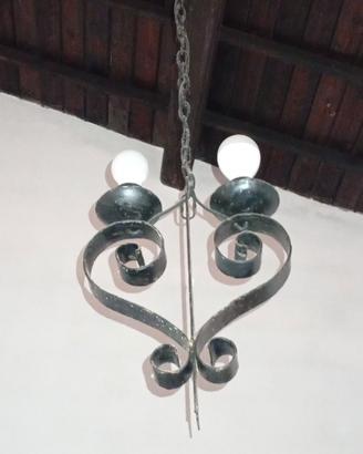 lampadari antichi in ferro battuto