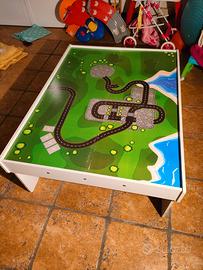 tavolo legno legno pista macchinine