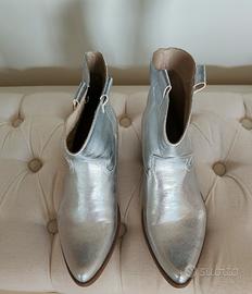 Stivaletti texani argento n.38