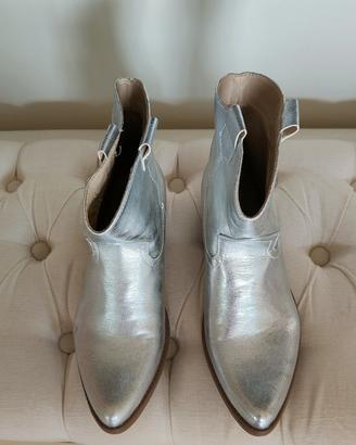 Stivaletti texani argento n.38