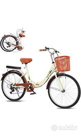 Bicicletta richiudibile con cestino NUOVA