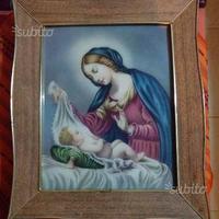 Immagine sacra con cornice (Madonna con bambino)