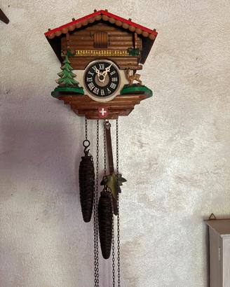 Orologio a cucù stile chalet svizzero funzionante