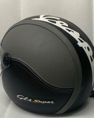casco rivestito ecopelle VISIERA GTS 300 vespa px 