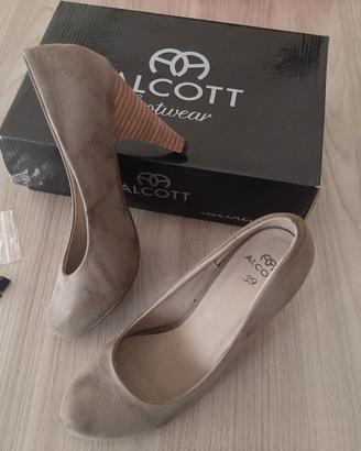 Décolleté grigie Alcott con tacco n.39