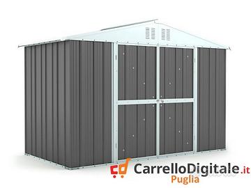 Box giardino lamiera zincata 327x155 grigio scuro