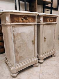  Coppia comodini shabby L 45 x 40 x H 82. 