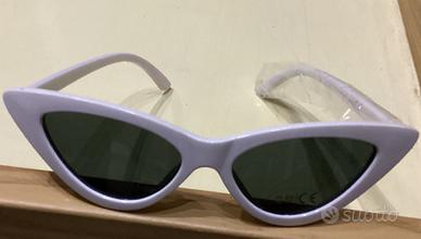 Occhiali da sole donna cat eye bianchi vintage