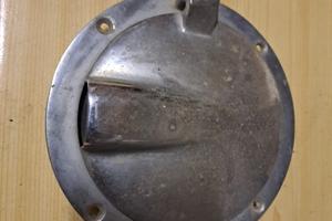 Oblo in ottone cromato con passaggio