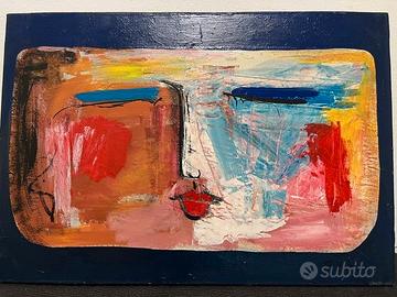 Quadro Volto Astratto di Francesco Catalano 1982