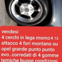 Cerchi momo R15 + gomme termiche.prezzotrattabile