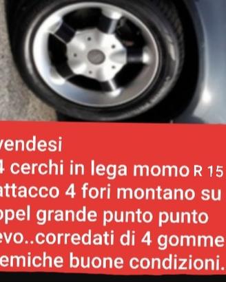 Cerchi momo R15 + gomme termiche.prezzotrattabile