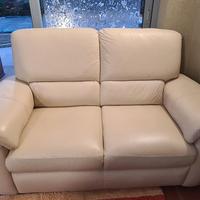 divano 2 posti in vera pelle