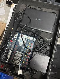 Mixer piu pc piu doppio radio akg