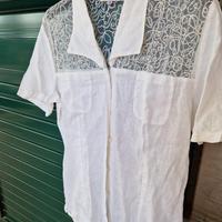 camicia bianca in lino  