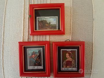Francobolli nuovi incorniciati